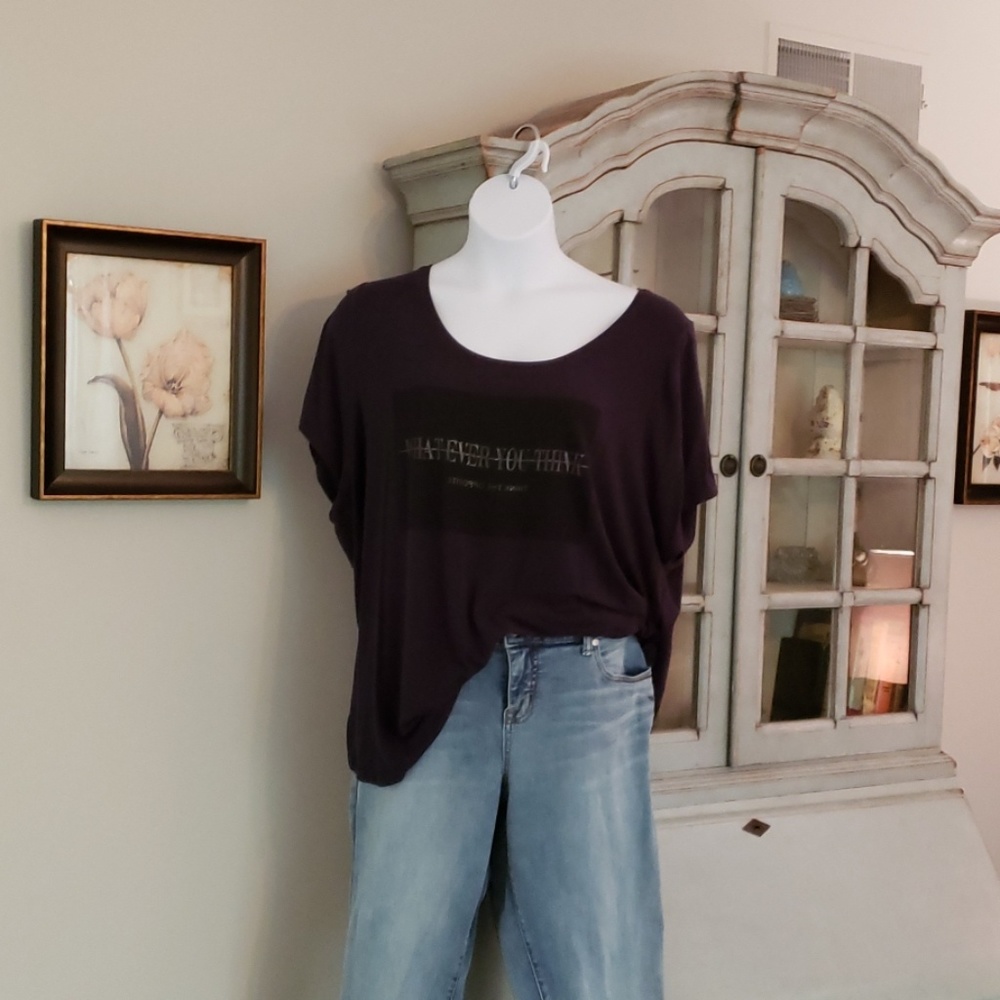 Lane Bryant Navy Blue graphic tshirt